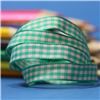 Order 10mm Gingham Ribbon - Parrot Green/Powder Pink